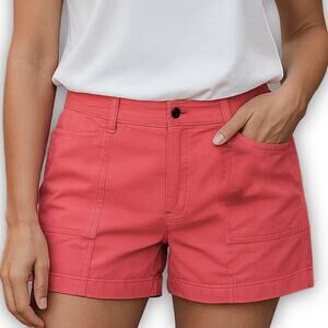 Boden Chino Shorts Hot Pink Twill Utility Stretch Size 14 NWT